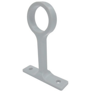 Support pour penderie fixe rond - blanc - 18 mm