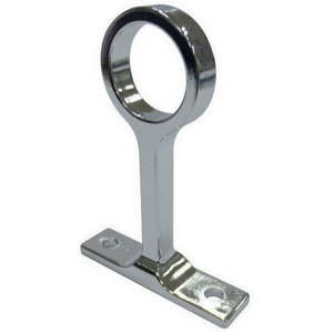 Support penderie fixe rond 18 mm chrome
