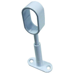 Support réglable e acier coloris blanc - 3 x 1,5 cm