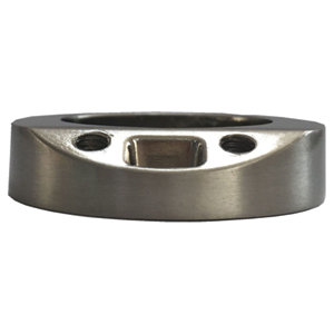 Bouton rond en zamak nickelé Ø 40 mm