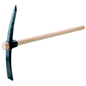 Pioche terrassier 2 kg avec manche en bois