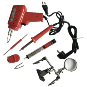 Mallette de soudure, pistolet, fer à souder et accessoires