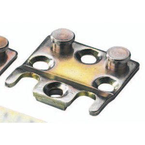 Support de poteau à clipser en acier zingué bichromaté