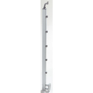 Poteau de fixation latérale alu** - H. 115 cm