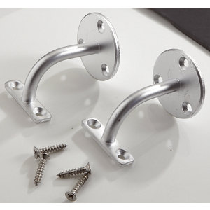 Support de rampe en aluminium gris