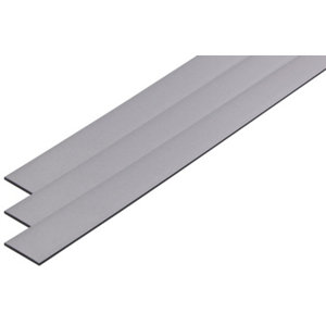 Lot de 3 moulures adhésives pour portes de placard L. 569 mm - gris
