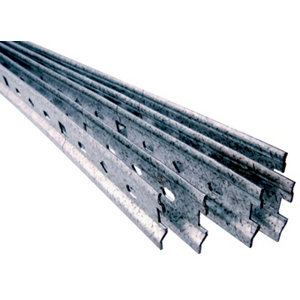 Rail de fixation en acier - L. 200 cm