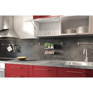 Barre de crédence en acier - L. 60 cm