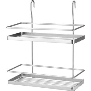 Support pour crédence en acier - 2 bacs