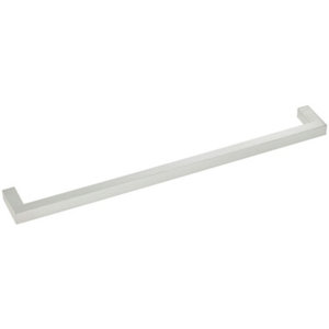 Poignée en aluminium avec finition anodisé inox l. 231 mm Ep. 9 mm H. 28 mm