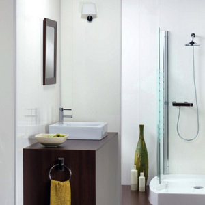 Lambris PVC blanc brillant l. 25 cm x L. 4 m