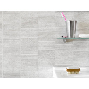 Lambris PVC gris clairl. 37,5 cm L. 2,60 m