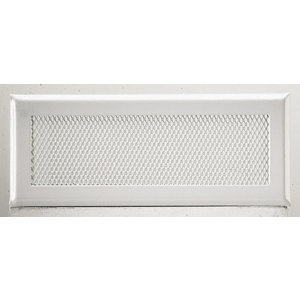 Grille d'aération  blanche avec cadre - 8 x 20 cm