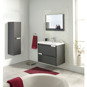 Colonne Salsa grise laquée brillante l. 35 x H. 115 x P. 33 cm