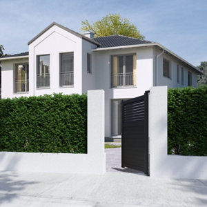 Portillon aluminium gris anthracite "Lota" - L. 1 x H. 1,80 m