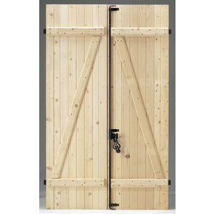 Volet sapin 2 vantaux 95x120 Ép. 27mm