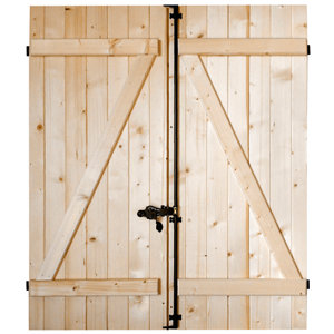 Volet battant en bois de sapin du nord - épicéa - H. 75 x l. 60 cm Ép. 27 mm