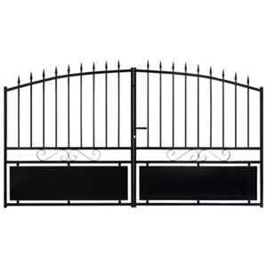 Portail fer battant noir "Cardiff" - L. 3 x H. 1,60 m