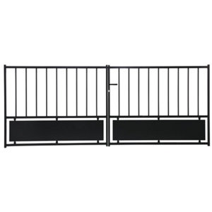 Portail fer battant noir "Bristol" - L. 3,50 x H. 1,20 m