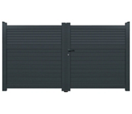 Portail aluminium gris anthracite Vento - L. 3 m x H. 160 m