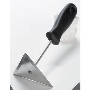 Grattoir triangle black avec poignée en plastique noir 8 cm