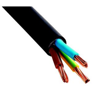 Câble électrique R2V 3G6 mm² noir - Vendu au mètre