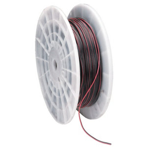 Câble HIFI 2 x 0,75 mm² noir/rouge - Vendu au mètre