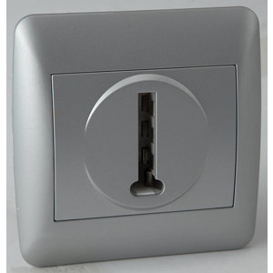 Prise téléphone "OME" silver