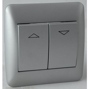 Interrupteur volet roulant "OME" silver