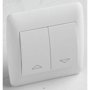Interrupteur volet roulant "OME" blanc