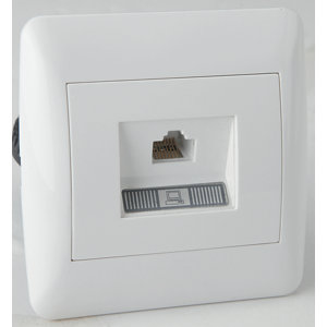 Prise Ethernet RJ45 "OME" blanc