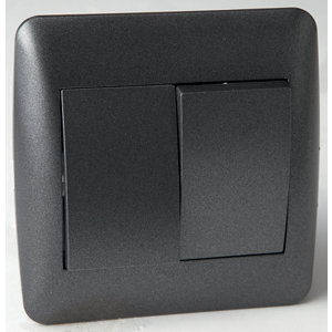 Interrupteur double va-et-vient "OME" anthracite