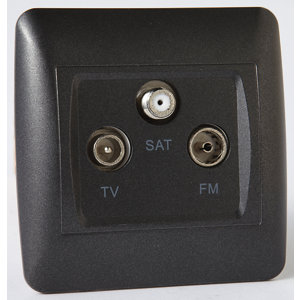 Prise TV FM SAT "OME" anthracite