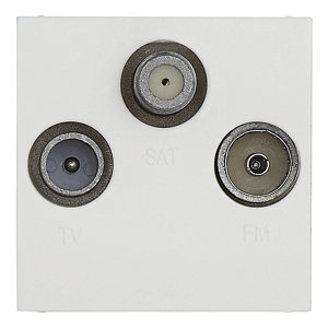 Prise TV/FM/SAT blanc