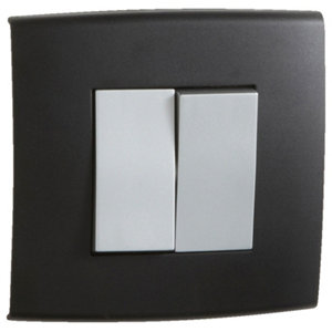 Interrupteur double va-et-vient silver