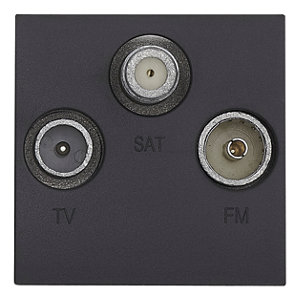 Prise TV/FM/SAT noir