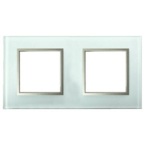 Plaque double "Kobe" verre blanc