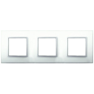 Plaque triple "Kobe" translucide blanc