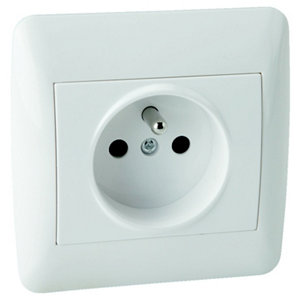 Lot 10 prises avec terre "OME" blanc