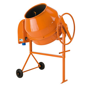 Bétonnière électrique avec 2 roulettes 125 L