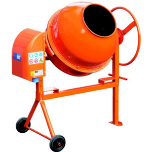 Bétonnière électrique avec 2 roulettes - 160 L