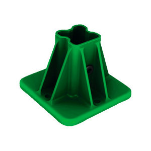 EMBASE VERTE POUR POTEAU DE GRILLAGE UNIVERSEL H. maxi 1 m