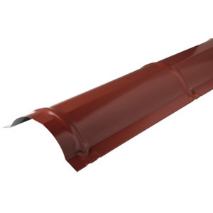 Faîtière demi-ronde pour plaque imitation tuile gris graphite