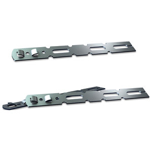 Patte de fixation en acier galvanisé 220x25x1,5 mm, lot de 4