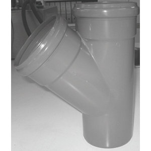 Culotte PVC à 45° Diam. 125 Mâle/Femelle