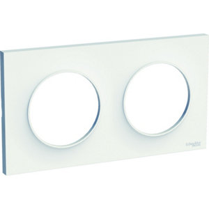Plaque "Odace Styl" blanc - 2 postes 