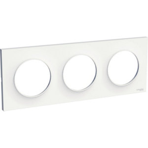 Plaque "Odace Styl" blanc - 3 postes 