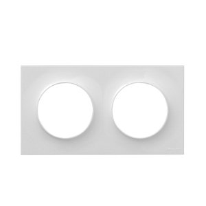 _DEREF_REMPL_1pour1_Plaque 2 postes "Odace Styl" blanc