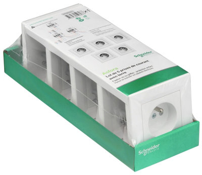 Schneider Electric Asfora Lot de 5 prises 2P+T - vue 2