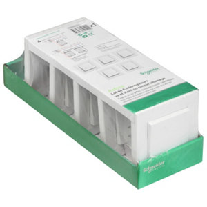 Lot 5 interrupteurs va-et-vient "Asfora" blanc